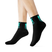 Load image into Gallery viewer, DCYG Turquois Black People & Black Crew Socks