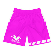 Load image into Gallery viewer, DCYG Dbl Basketball Players Neon Pink & White Men's Shorts