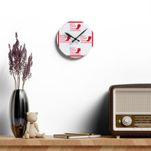 Load image into Gallery viewer, Copy of DCYG Red Red Bottoms , White and Red Acrylic Wall Clock