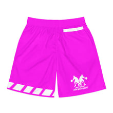 Load image into Gallery viewer, DCYG Dbl Basketball Players Neon Pink & White Men's Shorts
