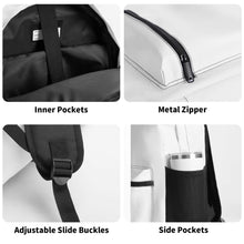 Load image into Gallery viewer, DCYG Grey Denim & White Logo Polyester Vintage Backpack