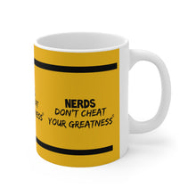 Load image into Gallery viewer, DCYG NERDS Black Logo Ceramic Coffee Cups, 11oz, 15oz