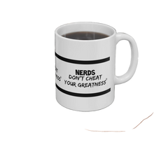 Load image into Gallery viewer, DCYG NERDS Black Logo Ceramic Coffee Cups, 11oz, 15oz