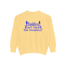Load image into Gallery viewer, DCYG 24SX Baddies Blue Logo Garment-Dyed Sweatshirt