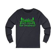 Load image into Gallery viewer, DCYG 24SX Baddies Green logo Unisex Jersey Long Sleeve Tee
