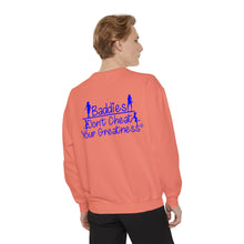 Load image into Gallery viewer, DCYG 24SX Baddies Blue Logo Garment-Dyed Sweatshirt