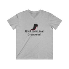 Load image into Gallery viewer, DCYG Black Red Bottoms Fitted V-Neck Short Sleeve Tee