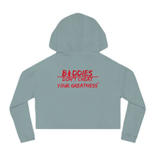 Load image into Gallery viewer, DCYG FX Baddies Red Logo Women’s Cropped Hooded Sweatshirt