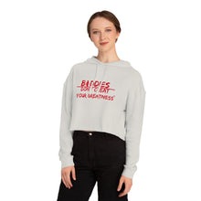 Load image into Gallery viewer, DCYG FX Baddies Red Logo Women’s Cropped Hooded Sweatshirt