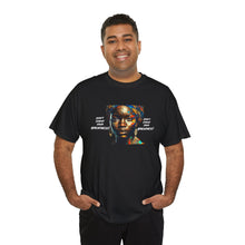 Load image into Gallery viewer, Blk Woman ,Multicolor Scarf & White Unisex Heavy Cotton Tee