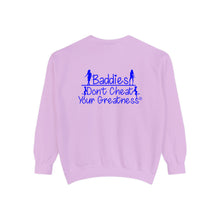 Load image into Gallery viewer, DCYG 24SX Baddies Blue Logo Garment-Dyed Sweatshirt