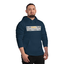 Load image into Gallery viewer, Black Vegas Tours Black , Gold Logo Unisex Drummer Hoodie - 'Do Everything Impossible' Inspirational Sweatshirt