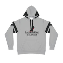 Load image into Gallery viewer, DCYG Black Red Bottoms & Light Grey Hoodie (AOP)