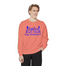Load image into Gallery viewer, DCYG 24SX Baddies Blue Logo Garment-Dyed Sweatshirt