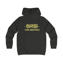 Load image into Gallery viewer, DCYG FX Baddies Yellow Logo Girlie College Hoodie