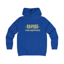 Load image into Gallery viewer, DCYG FX Baddies Yellow Logo Girlie College Hoodie