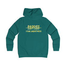 Load image into Gallery viewer, DCYG FX Baddies Yellow Logo Girlie College Hoodie