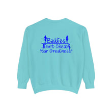 Load image into Gallery viewer, DCYG 24SX Baddies Blue Logo Garment-Dyed Sweatshirt