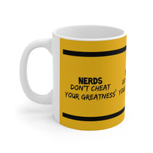 Load image into Gallery viewer, DCYG NERDS Black Logo Ceramic Coffee Cups, 11oz, 15oz