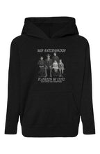 Load image into Gallery viewer, Ancestors+ Latino Family, White Logo Raglan Hooded Sweatshirt