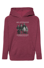 Load image into Gallery viewer, Ancestors+ Latino Family, White Logo Raglan Hooded Sweatshirt