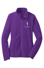 Load image into Gallery viewer, Female Golfer, White Logo & Womens Microfleece Jacket
