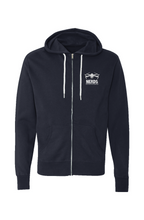 Load image into Gallery viewer, NERDS Drone White Logo Unisex Lightweight Full-Zip Hoodie