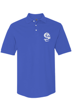 Load image into Gallery viewer, SWAN White Dragon Logo Cotton Pique Polo
