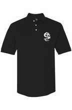 Load image into Gallery viewer, SWAN White Dragon Logo Cotton Pique Polo