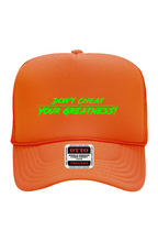 Load image into Gallery viewer, NEON RAVE Green Logo 5 PanelTrucker Cap