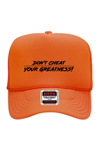 Load image into Gallery viewer, NEON RAVE Black Logo 5 Panel Trucker Cap