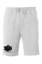Load image into Gallery viewer, DCYG BOLD Black White Lavender and Yellow Midweight Fleece Shorts