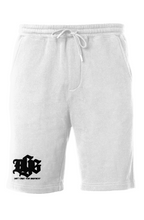 Load image into Gallery viewer, DCYG BOLD Black White Lavender and Yellow Midweight Fleece Shorts