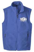 Load image into Gallery viewer, DCYG BOLD White Logo Blue Red and Black Value Fleece Vest