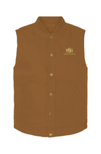 Load image into Gallery viewer, DCYG BOLD Gold Logo Brown and Black Insulated Canvas Workwear Vest