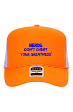 Load image into Gallery viewer, NERDS DCYG Blue Logo Multi Color5 Panel Neon Back Split Cap