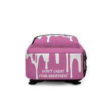 Load image into Gallery viewer, DCYG DRIP 24 White logo & Light Pink Backpack