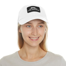 Load image into Gallery viewer, DCYG NERDS White Logo Dad Hat with Black Leather Patch