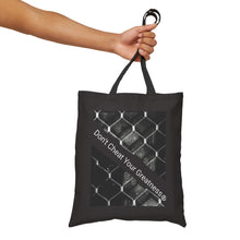 Load image into Gallery viewer, DCYG White Logo& Chain Link Black Cotton Canvas Tote Bag