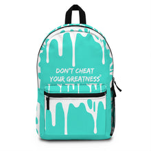 Load image into Gallery viewer, DCYG DRIP 24 White logo & Turquoise Backpack