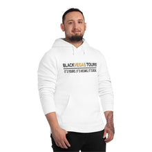 Load image into Gallery viewer, Black Vegas Tours Black , Gold Logo Unisex Drummer Hoodie - 'Do Everything Impossible' Inspirational Sweatshirt