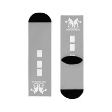 Load image into Gallery viewer, DCYG Dbl Basketball Players White & Grey Crew Socks (EU)