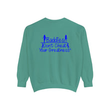 Load image into Gallery viewer, DCYG 24SX Baddies Blue Logo Garment-Dyed Sweatshirt
