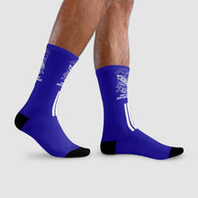 Load image into Gallery viewer, DCYG White Phi Beta Sigma & Blue Crew Socks (EU)