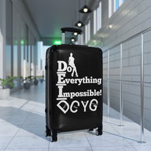 Load image into Gallery viewer, DCYG DEI 24BW White Logo & Black Suitcase
