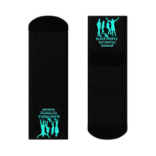 Load image into Gallery viewer, DCYG Turquois Black People & Black Crew Socks