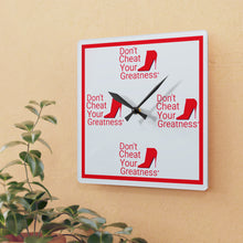 Load image into Gallery viewer, Copy of DCYG Red Red Bottoms , White and Red Acrylic Wall Clock