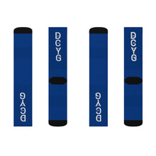 Load image into Gallery viewer, DCYG STX Blue & White Socks
