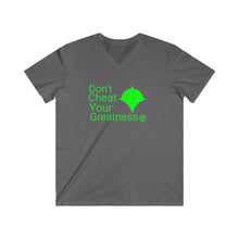 Load image into Gallery viewer, DCYG Green Logo Fitted V-Neck Short Sleeve Tee