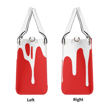 Load image into Gallery viewer, Ancestors Korean,White Logo & Red and White Drip Multiple Sizes Upgraded Luxury Women PU Leather Handbag